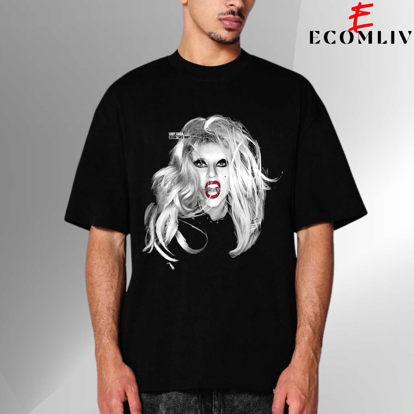 Born This Way Graphic Tee, Lady Gaga Music Shirt, Unisex Concert T Shirt